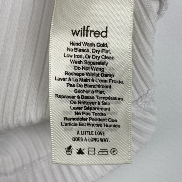 Aritizia Wilfred Tournesol white Off The Shoulder short sleeve Shirt EUC - Picture 4 of 5